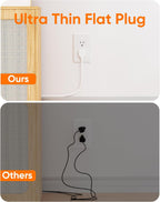 Olcorife Flat Plug Power Strip with 25 FT Extension Cord, 8 Outlets 8 USB Ports(4 USB C), 3 Sided Outlet Extender for Home Office Travel Dorm Room Essentials, White
