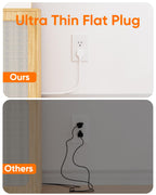 Olcorife Flat Plug Power Strip with 25 FT Extension Cord, 8 Outlets 8 USB Ports(4 USB C), 3 Sided Outlet Extender for Home Office Travel Dorm Room Essentials, White