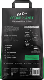 KatKin Scoop Planet Litter (2x4.5kg/12.8L bag): Plant-Based, 100% Biodegradable, Non-Tracking, Clumping Cat Litter Made With Non-Toxic, Eco-Friendly Pea fibre & Millet