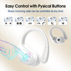Aptkdoe Wireless Earbuds 75H Bluetooth 5.4 Sport Headphones with Earhooks