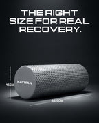 KAYMAN Sports Foam Roller, Deep Tissue Muscle Recovery, 44.5 x 15cm, Black