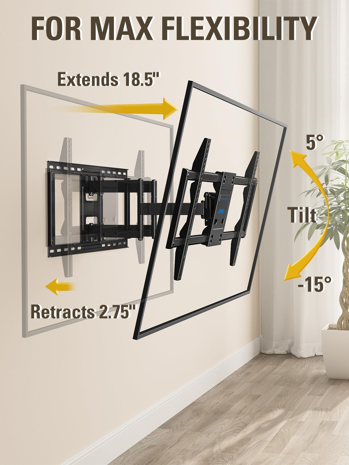 Mounting Dream Full Motion TV Wall Mount for 42-90 Inch TV up to 154lbs