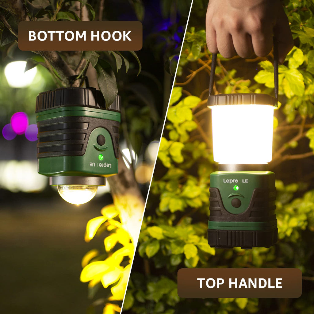 LE Camping Light Rechargeable, 1000lm Camping Lantern, Warm & Cool Light