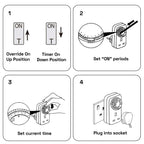 hbn 24Hour Mechanical Timer Plug Socket UK,Light Timers for Home Security