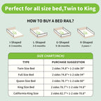 3-Piece Queen Size Bed Rail for Toddlers - Adjustable Baby Bed Rail Guard, Kids Safety Bed Rail for Queen Size Bed (78.7"x78.7"x60"-Grey)