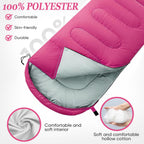 Sleeping Bag for Camping,Sleeping Bags for Adults Backpacking Waterproof,3 Seasons Adult Blanket,Small Packed Ultralight Carry Bag, Soft,Thick and Warm,for Outdoor Camping,Travel,Hiking