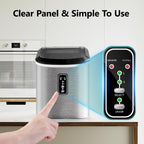 EUHOMY Ice Maker Countertop, 9 Cubes Ready in 6 Mins, 26lbs/24H, Self-Cleaning, Portable Ice Maker Machine with Carry Handle, Basket and Scoop, 2 Sizes of Bullet Ice for Home, Kitchen, Office
