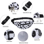 MAXTOP Large Bumbag Waist Fanny Pack Running Belt for Men Women Unisex Bum Bag with Headphone Jack and 4-Zipper Pockets Adjustable Belt for Travel Running Jogging Workout Hiking Gifts All Black