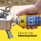 Straame Camping Gas Cartridges 227g, Portable Push-Fit Canisters, Pack of 8