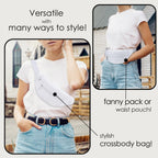 MAXTOP Large Bumbag Waist Fanny Pack Running Belt for Men Women Unisex Bum Bag with Headphone Jack and 4-Zipper Pockets Adjustable Belt for Travel Running Jogging Workout Hiking Gifts All Black