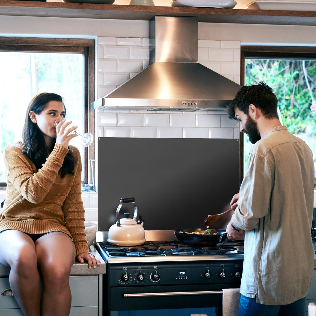 12"x29.5" Stainless Steel Backsplash - Ultra Flat & Easy to Clean, Protect Wall from Splash & Stain - Kitchen Stove Backsplash Panel for Oven & Range Hood with Pre-Drilled Holes