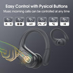 Aptkdoe Wireless Earbuds 75H Bluetooth 5.4 Sport Headphones with Earhooks