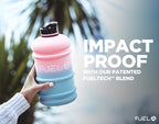 Fuel24 Jug - 2.2 Litre Water Bottle - Extra Strong Flex Material - Drop Proof, Pop or Straw Cap Options - 2.2L Large Gym Sports Bottle, BPA FREE