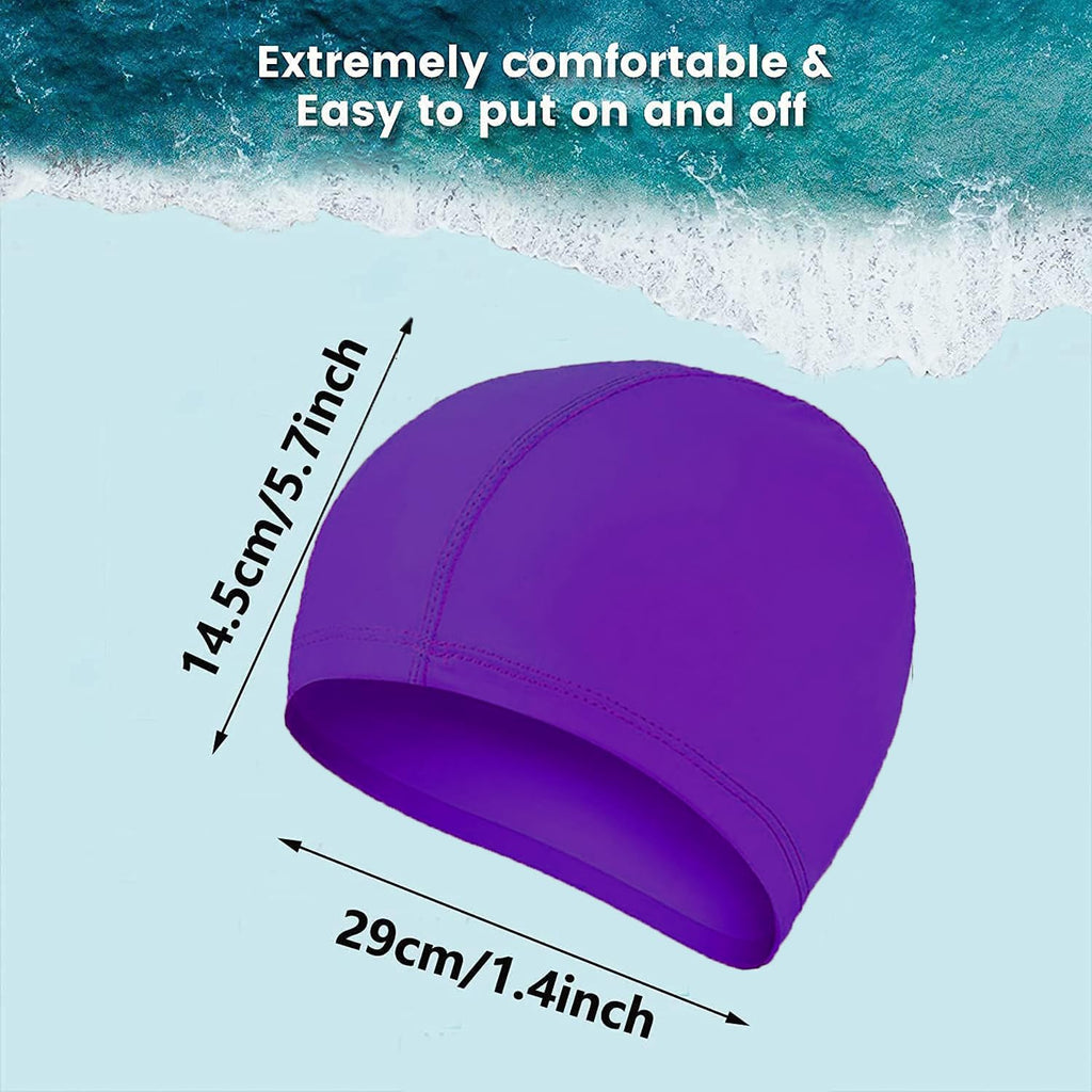 2 Swimming Caps for Kids Girls Boys Adult Light Swimming Cap Swim Hats Kid