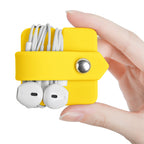Portable Electronic Device Cover Cord Organizer for Earphones, Yellow