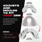 SAFEJAWZ Mouth Guard, Adult & Junior Dual Layer Gum Shield with Case