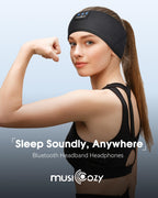 MUSICOZY Sleep Headphones Bluetooth Headband Headphones for Side Sleepers