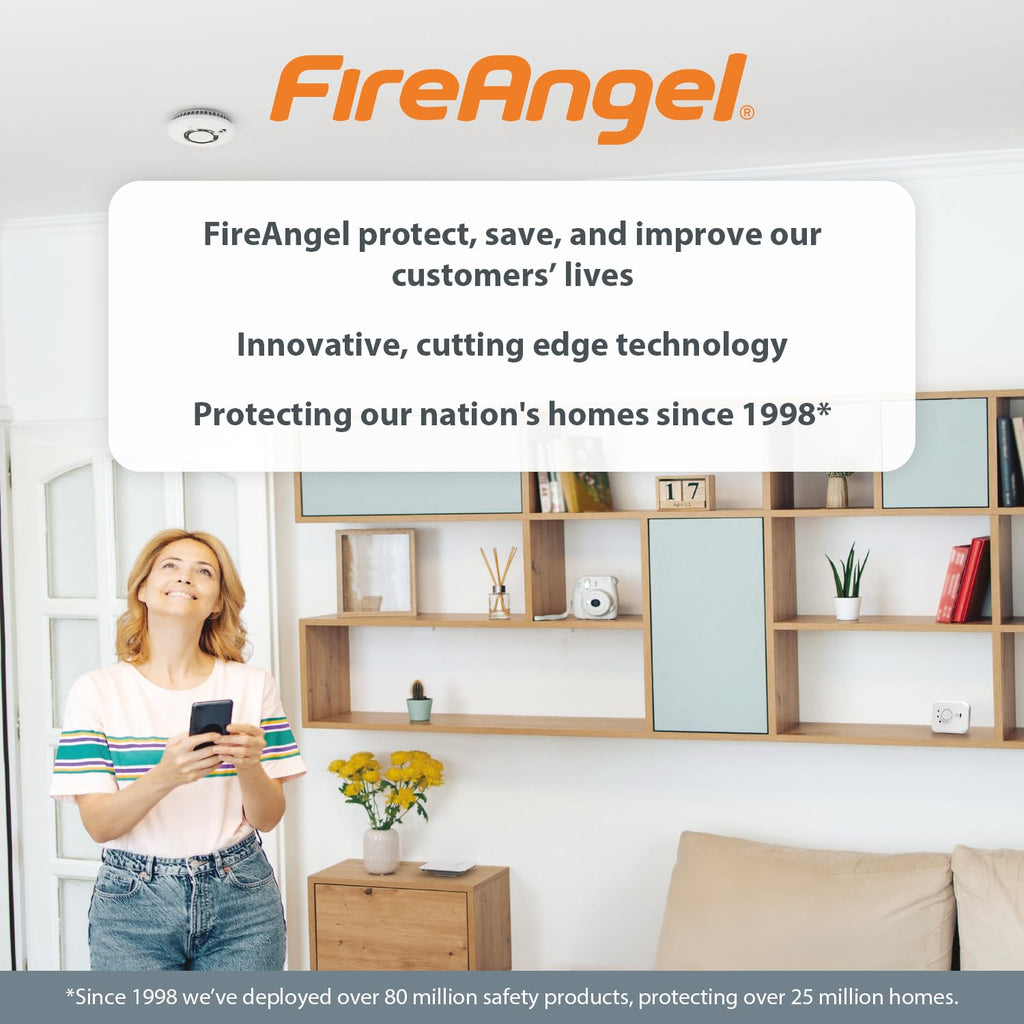 FireAngel FA6813 Portable Carbon Monoxide Detector/Alarm, 10 Year CO Alarm