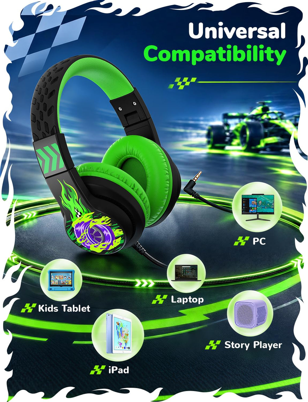 iClever HS19 Kids Headphones with Cord, Toddler Headphones for Boys Girls