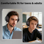 Botesty Sound Headphones Wired with Mic for School, 3.5mm Plug in, Purple