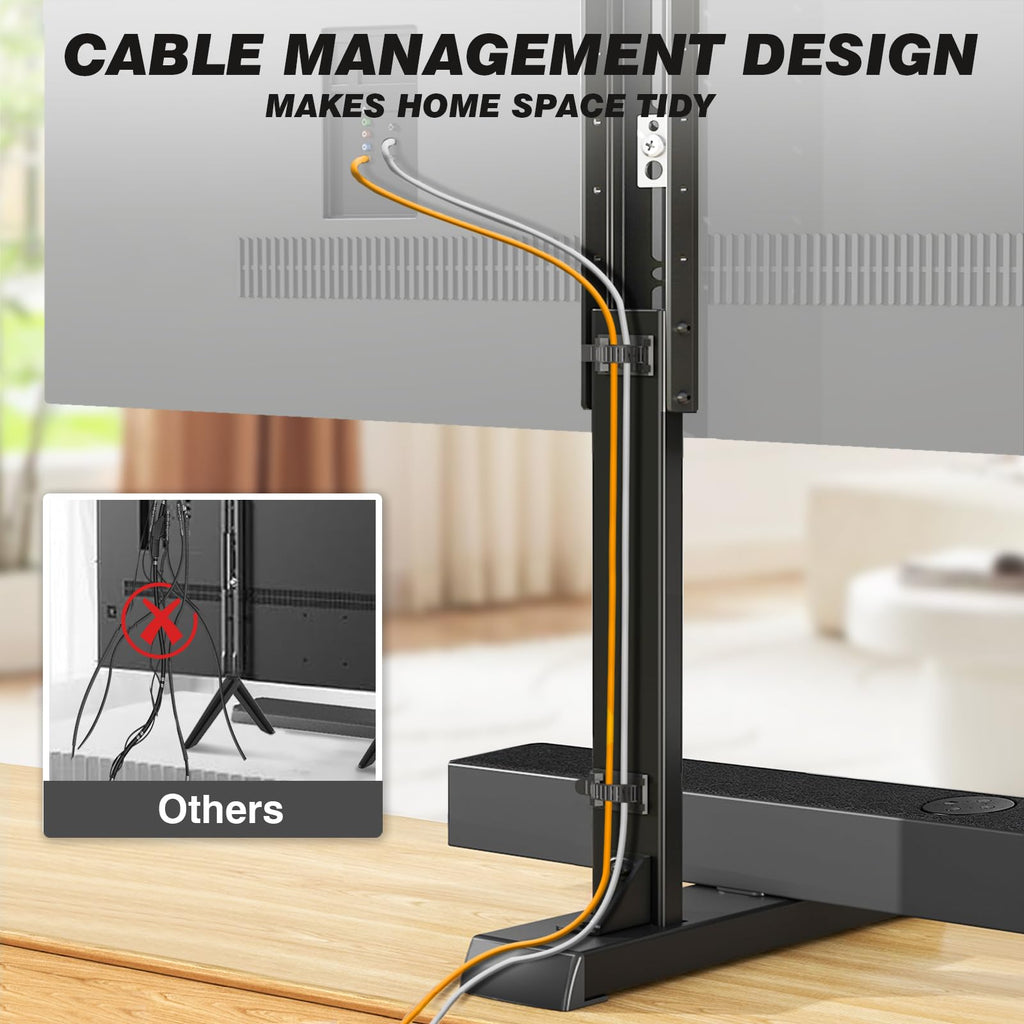 5Rcom Universal Tabletop TV Stand Base for 22-65 Inch Flat Screen TVs