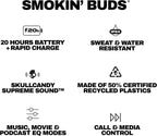 Skullcandy Smokin’ Buds Wireless Noise Isolating Earbuds - Preppy Sage