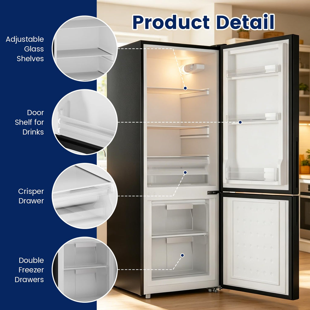 Apartment 7.1 Cu.Ft Refrigerator with Bottom Freezer Red