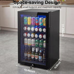 Mini Beverage Refrigerator Cooler -Small Beverage Fridge 1.4cu.ft