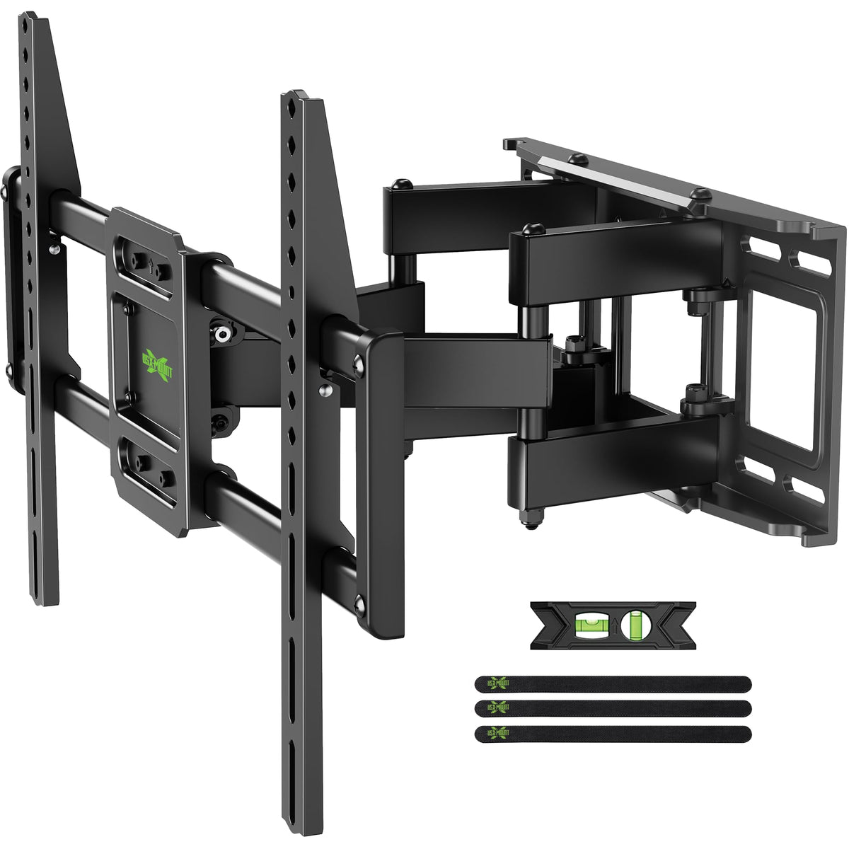 USX Mount TV Wall Mount for Most 26-60 Inch TVs up to 77 lbs, Full Motion Wall Mount TV Bracket with Swivel Tilt Single Stud Design for Corner, Max VESA 400x400mm fit Most 32 40 42 43 50 55 60 TVs