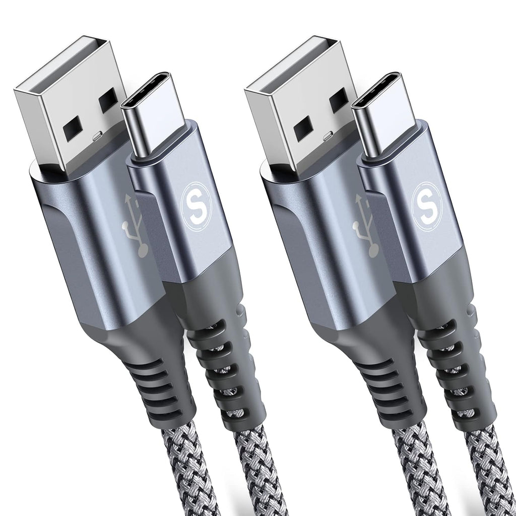 2-Pack 1M USB C Cable 3.1A Fast Car Charger Cable Compatible for iPhone 17 air 16 15 Plus Pro Max, Samsung Flip/Fold 7 6 5 4 3 S26 S25 S24 S10 S20 S21 S22 S23 A16/15/14/13/12 A35/A34 A56/55/54, Pixel