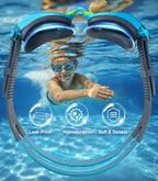 Kids Swimming Goggles for Boys & Girls Aged 6-14, Anti-Fog