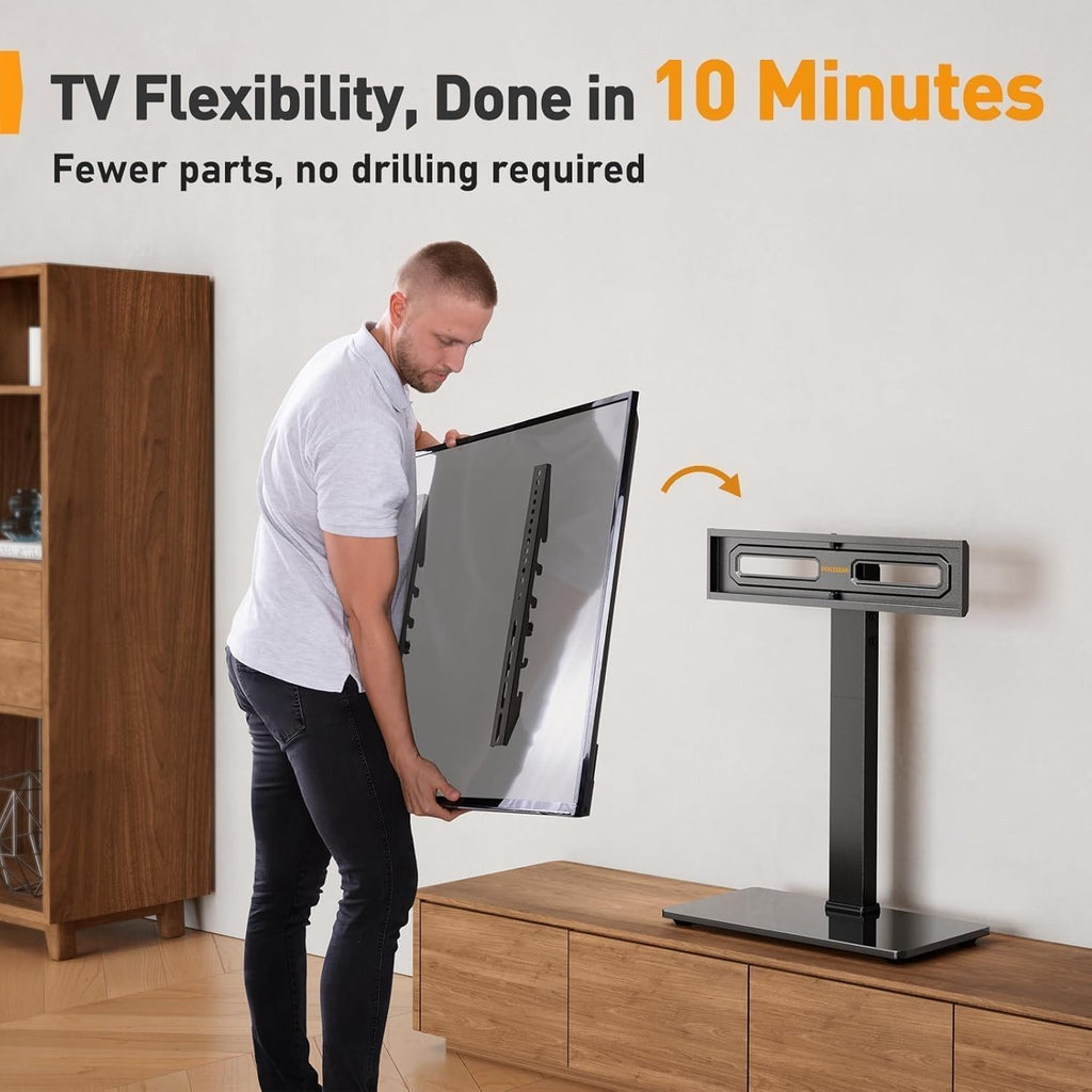 Perlegear Universal Swivel TV Stand Base for 32–70 inch TVs to 99lbs