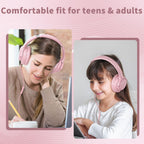 Botesty Sound Headphones Wired with Mic for School, 3.5mm Plug in, Purple