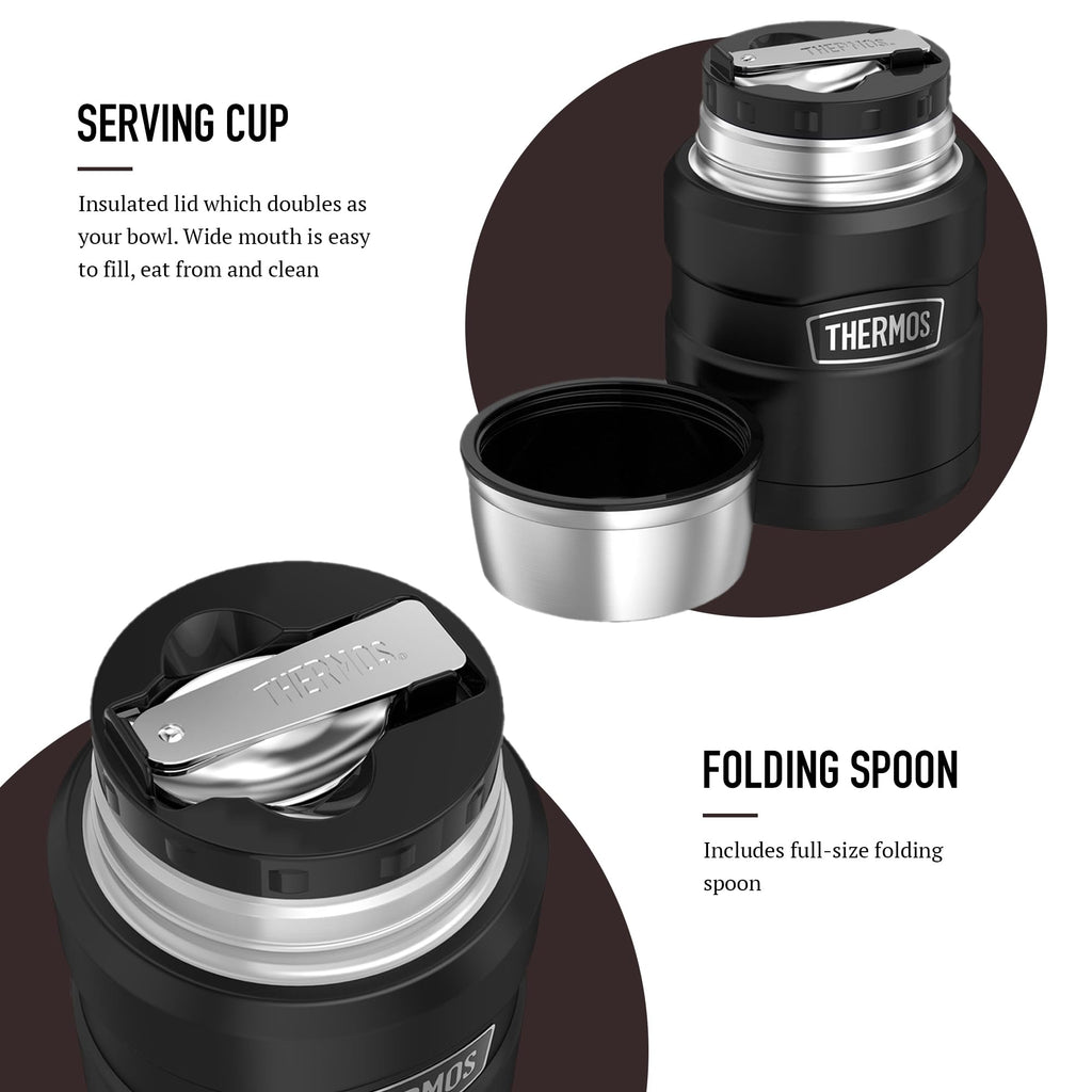 Thermos Stainless King Cranberry Red Food Flask (470ml) 9h Hot | 14h Cold