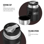 Thermos Stainless King Cranberry Red Food Flask (470ml) 9h Hot | 14h Cold