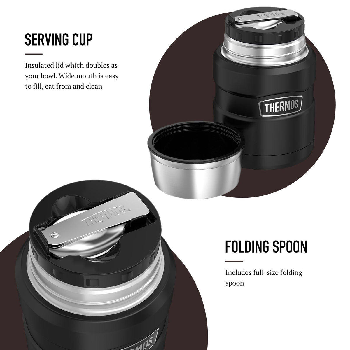 Thermos Stainless King Cranberry Red Food Flask (470ml) 9h Hot | 14h Cold