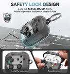 for AirPods Pro 3 Case Cover 2025 with Safety Lock-Clear White