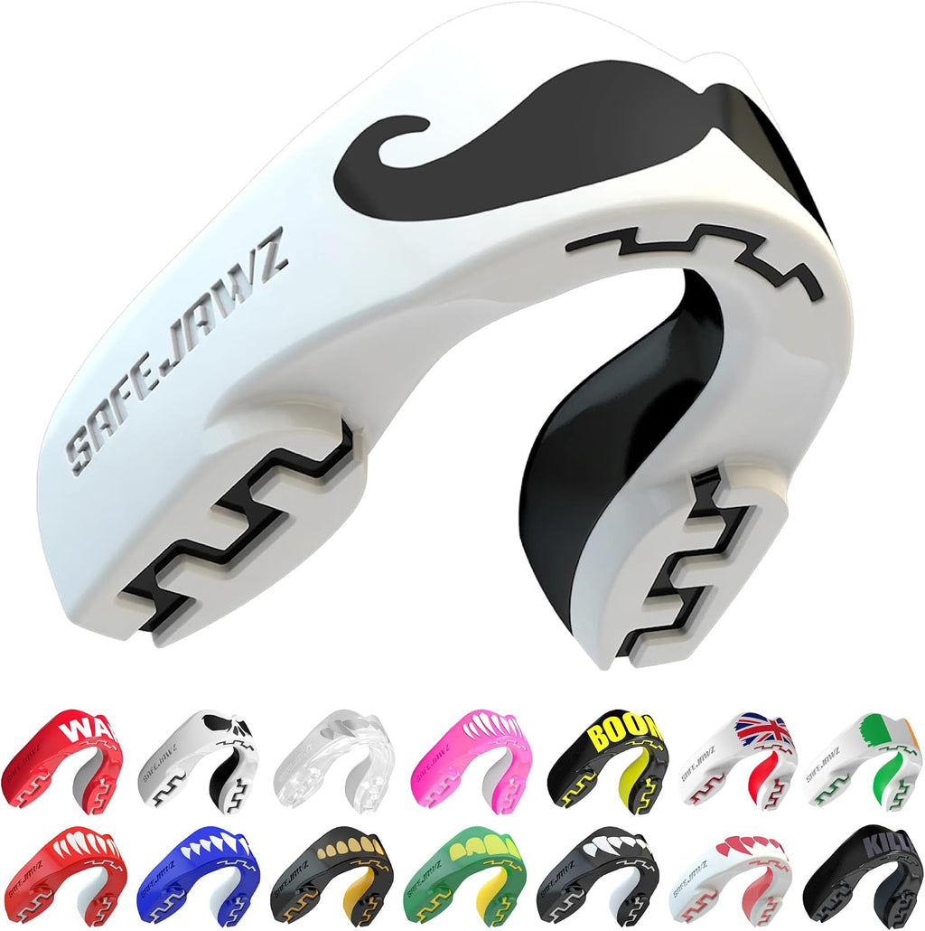 SAFEJAWZ Mouth Guard, Adult & Junior Dual Layer Gum Shield with Case