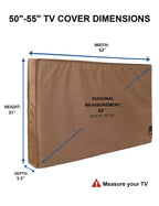 iBirdie Outdoor TV Cover 52 to 55 inch Weatherproof and Waterproof