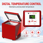 Chest Freezer Low temperature quick freeze 14℉ to -40℉ Compact Freezer - 2 Removable Baskets Match Day Parties, Home Bar Game Day &Beaded Ice Cream & Frozen Storage (Red, 1.8 Cubic Feet)
