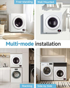 Feelfunn 850W Portable Clothes Dryer with 4 Automatic Drying Modes