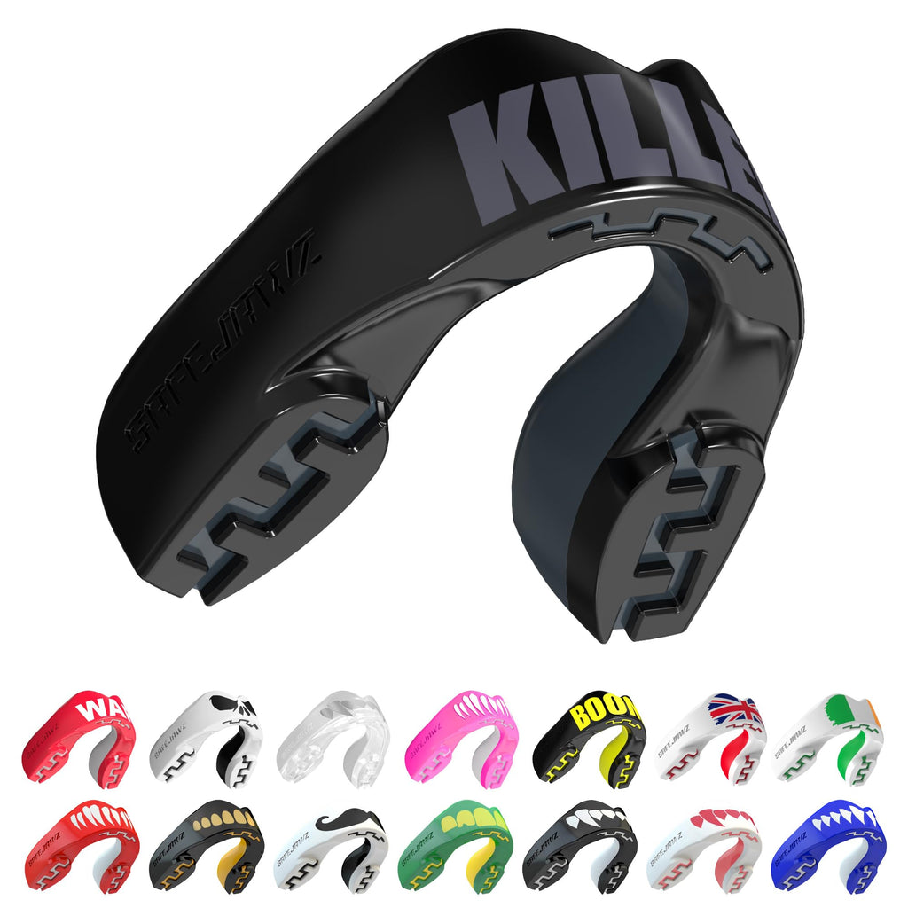 SAFEJAWZ Mouth Guard, Adult & Junior Dual Layer Gum Shield with Case