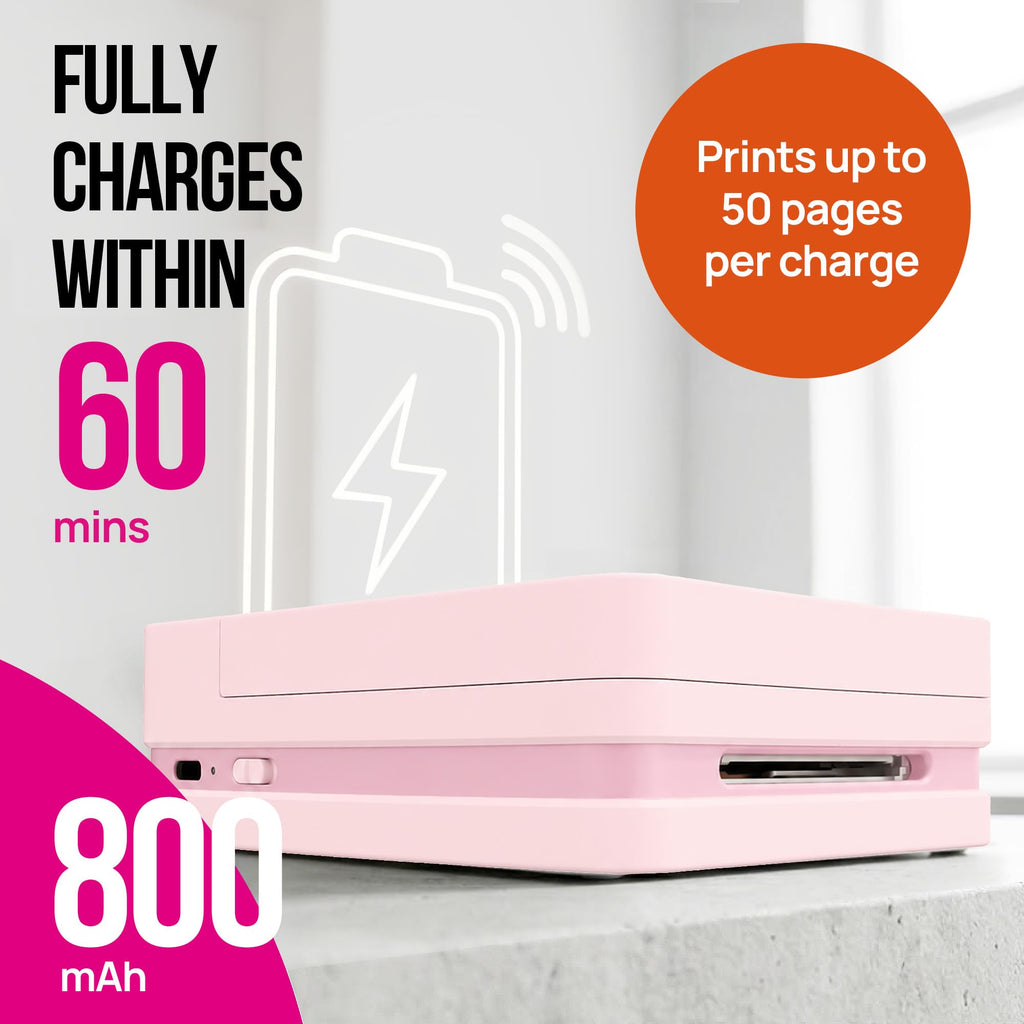 Nelko PP01 2x3 Portable Photo Printer with 20 Sheets, White