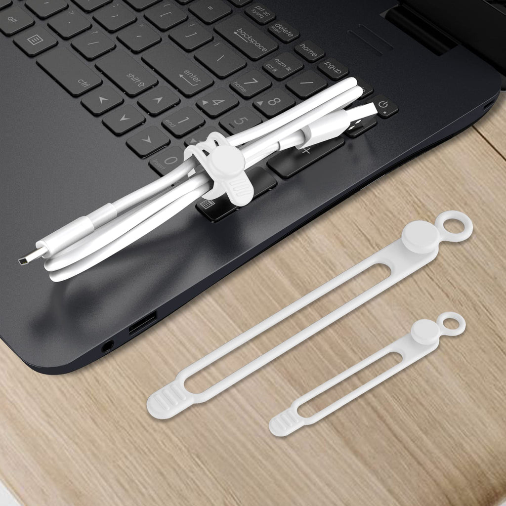24Pcs Silicone Cable Ties, Cord Organizer Cable Management-Multi