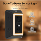 Multi Plug Wall Outlet Night Light, POWRUI 6 Outlet Extender & 3 USB Ports