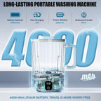 Underwear Washing Machine, Upgrade 2.5L Mini Portable Washing Machine, Mini Washer Deep Cleans Small Clothes for Apartment, Dorm, RV, Travel & Hotel Use (White)
