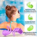 Swimming Ear Plugs for Kids,4 Pairs Reusable Silicone Ear Plugs Swimming