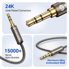 SYNCWIRE Headphone Splitter, 3.5mm Nylon-Braided Male to 2 Female Y Cable