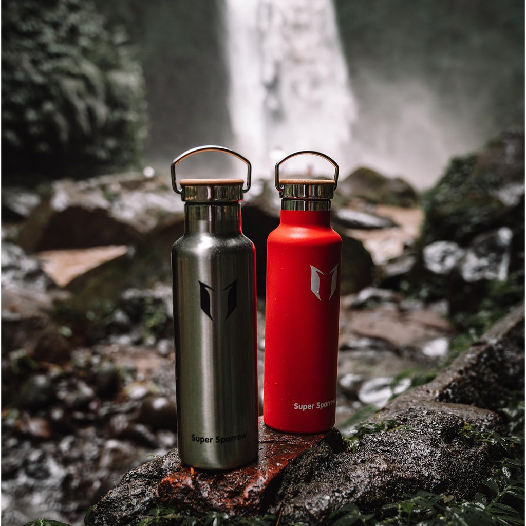 Sparrow Insulated Water Bottle W/Straw -Metal Water Bottles-500ml&750ml&1L