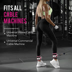 Slim Panda Ankle Straps for Cable Machines, Cable Kickback Ankle Cuffs